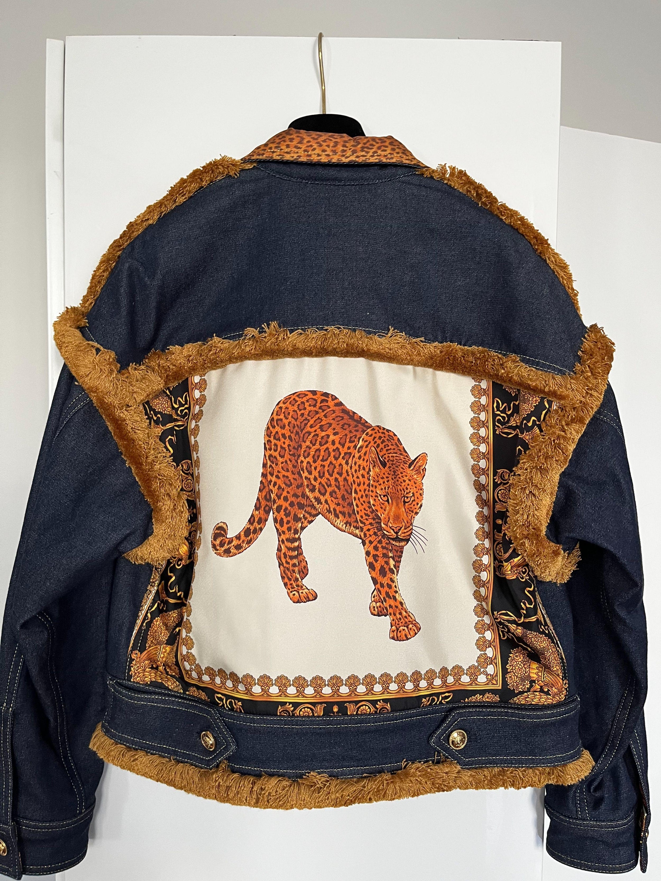 Tribute Denim & Baroque Print Jacket