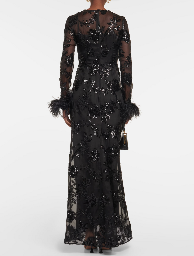 Erdem Malvina Embellished Silk Gown