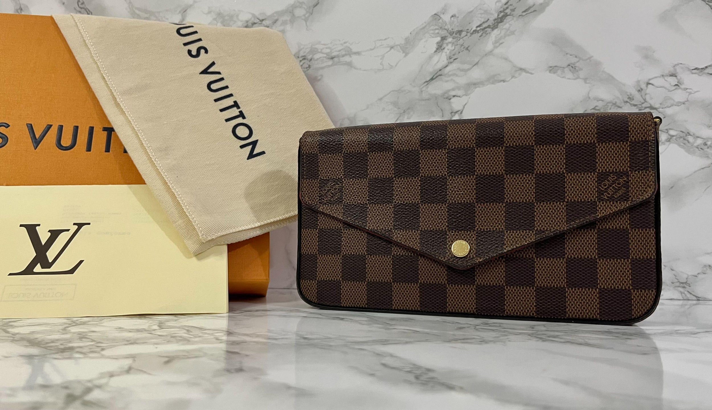 Louis Vuitton Brown Damier Ebene Pochette Felicie