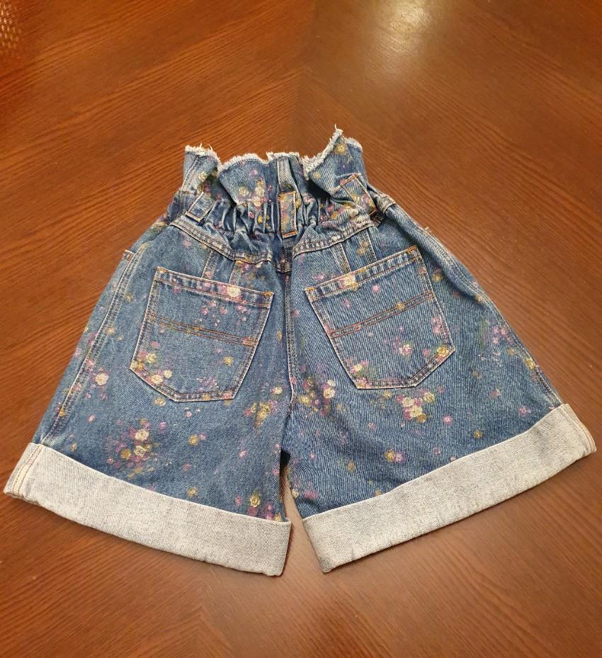Philosophy di Lorenzo Serafini Floral Paperbag Waist Denim Shorts