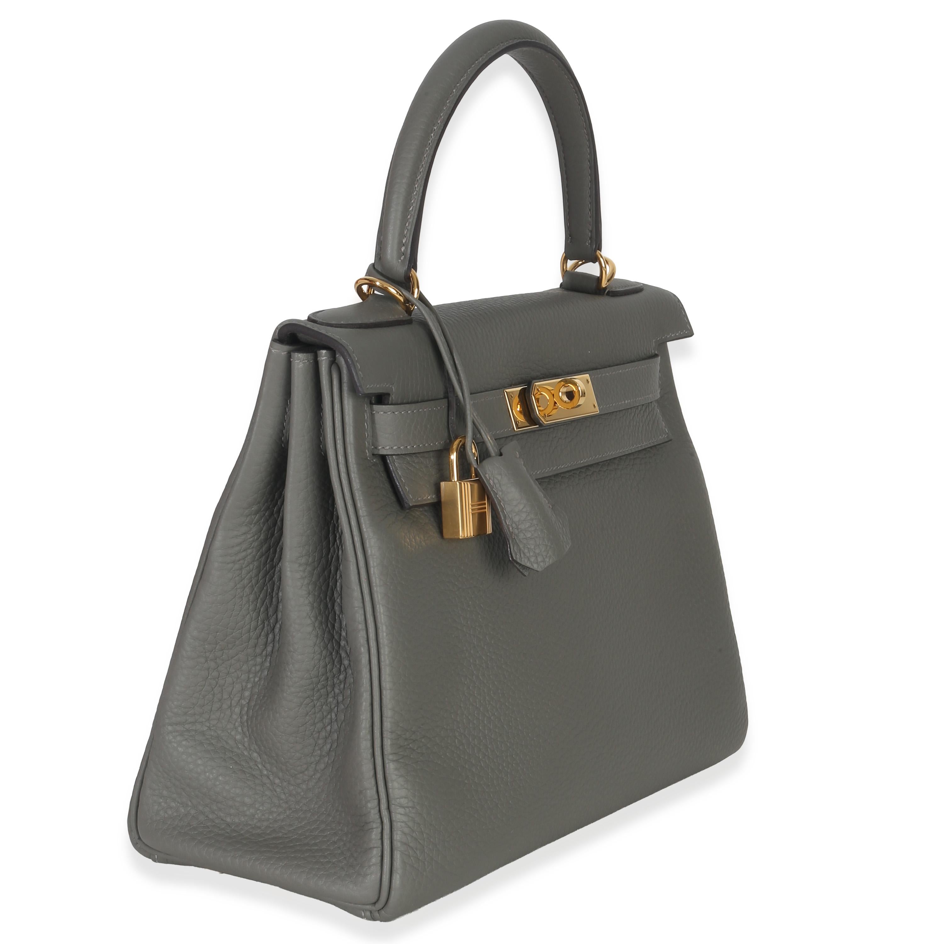 Hermès Kelly 28 Gris Meyer Clemence GHW