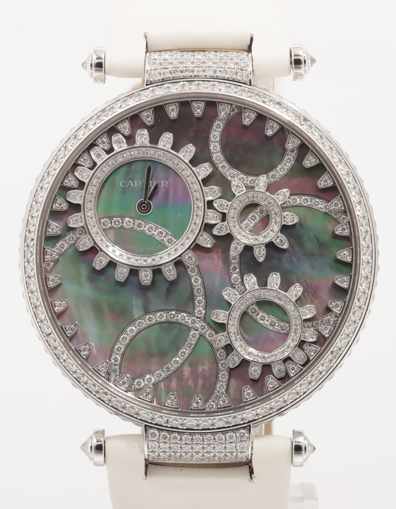 Cartier Diamond Set Libre Tems Moderne de Watch 18kt White Gold