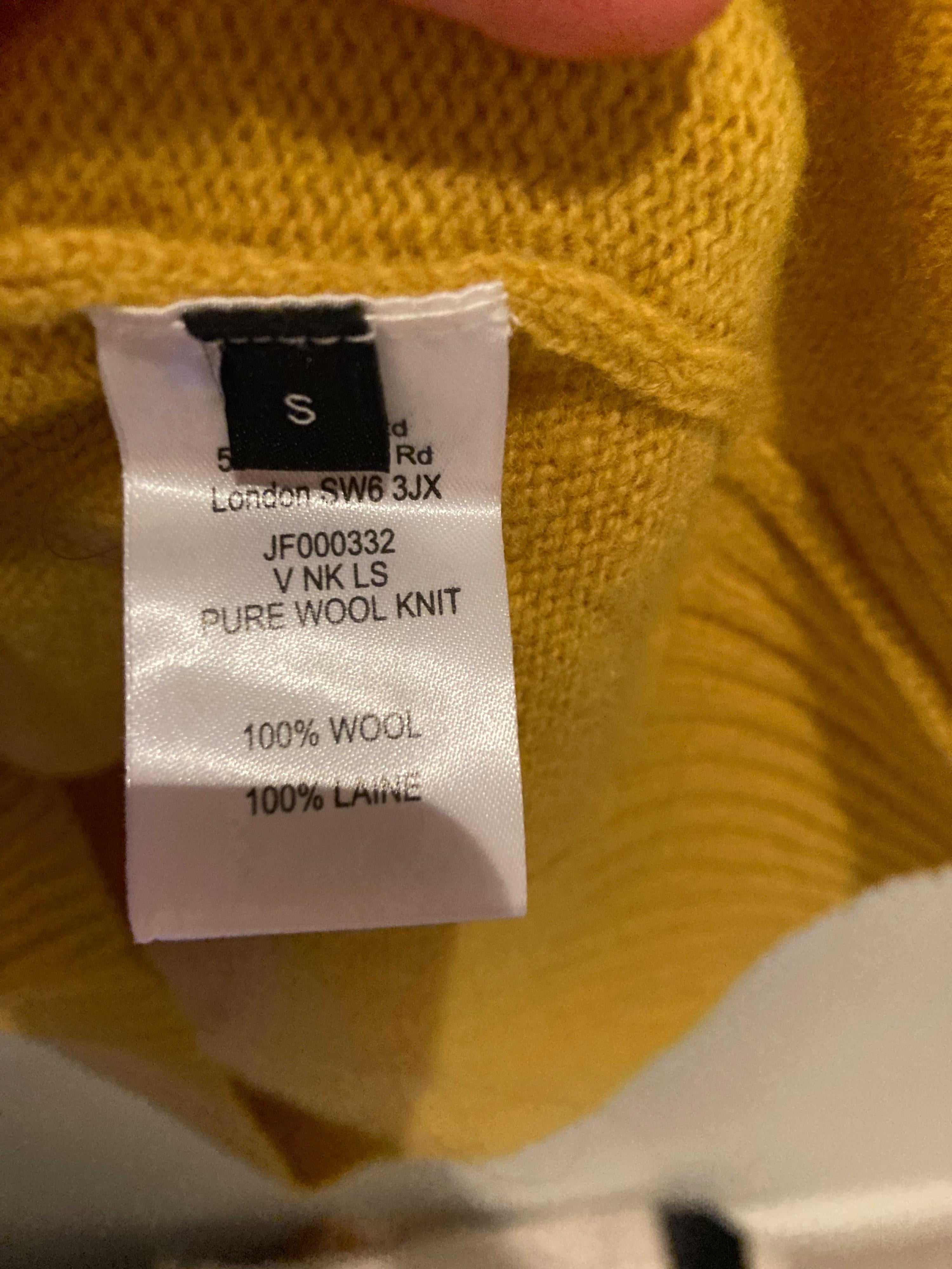 Golden-Mustard Wool Knit Jumper