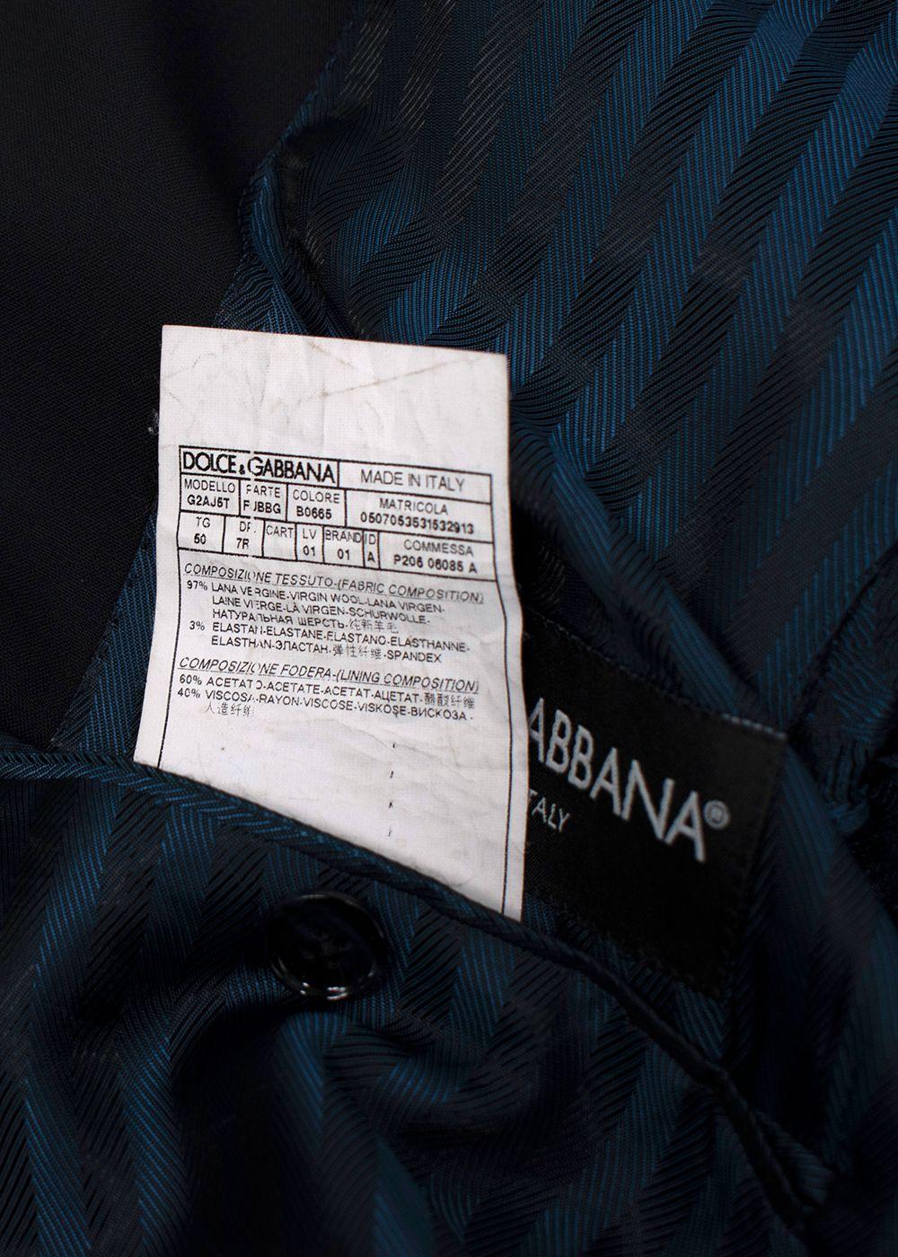 Dolce & Gabbana Navy Single Breasted Blazer