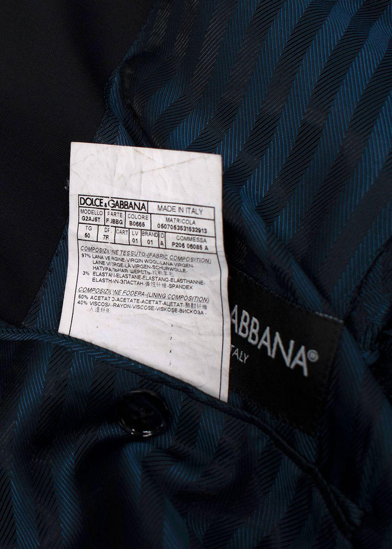 Dolce & Gabbana Navy Single Breasted Blazer