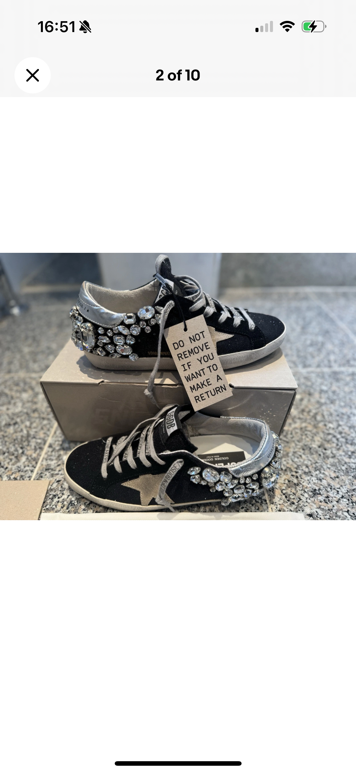 Golden Goose Super Star Crystal Embellished Sneakers