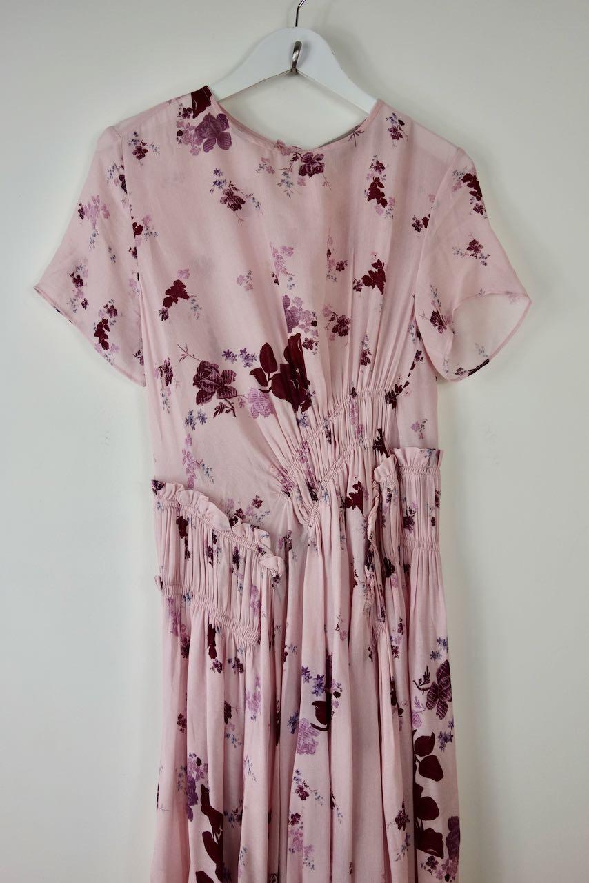 Line pink floral asymmetric Lois dress