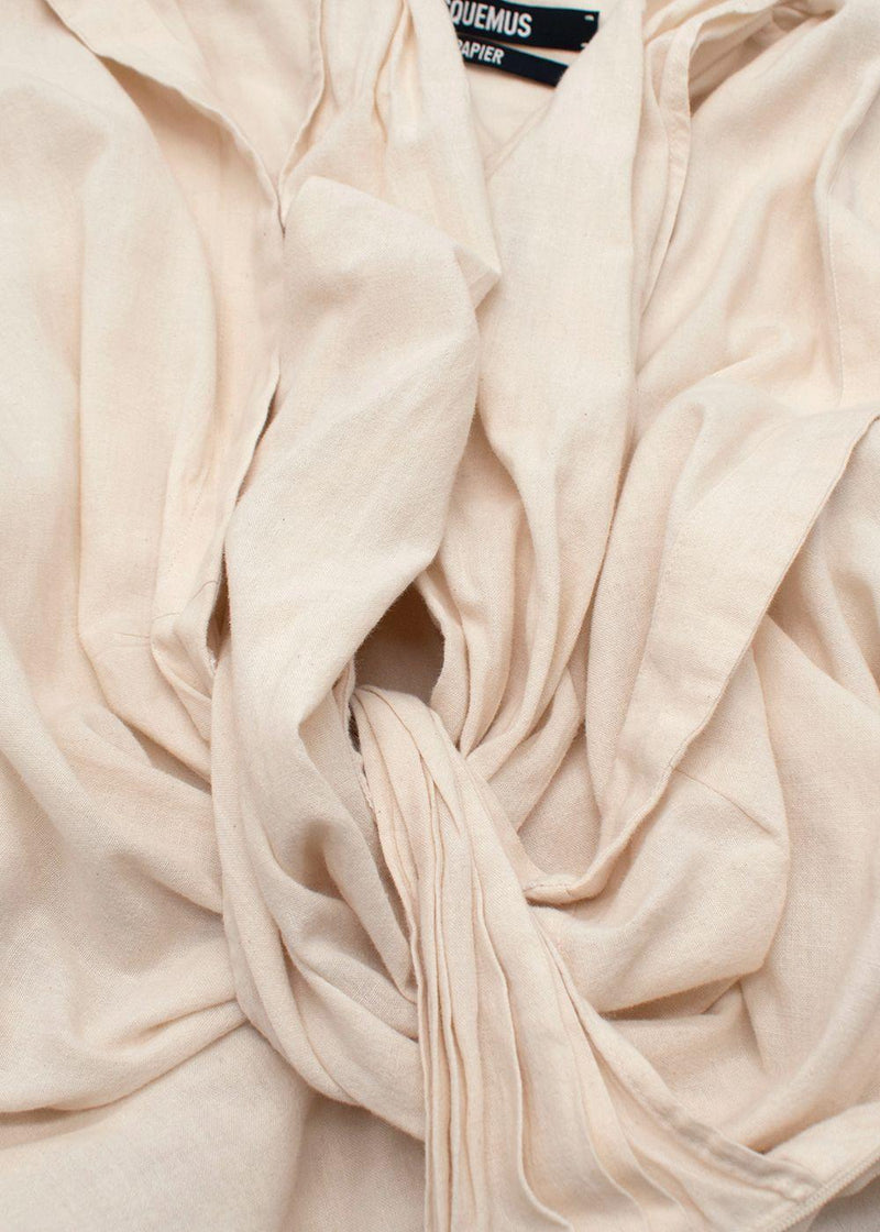 Jacquemus Neutral Le Papier Mini Dress