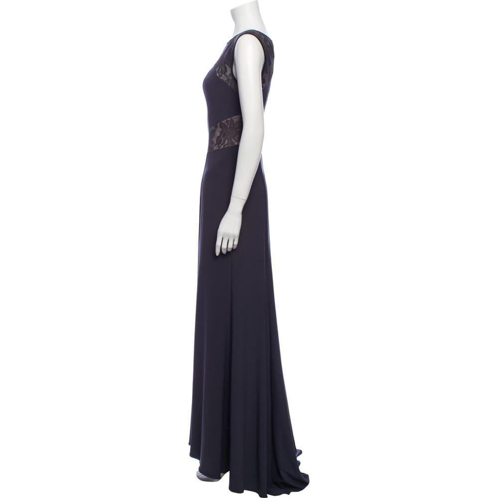 jet grey crepe & lace gown