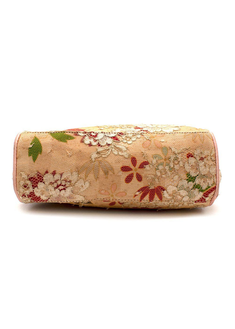 Vintage Embellished Cream Lace Handbag