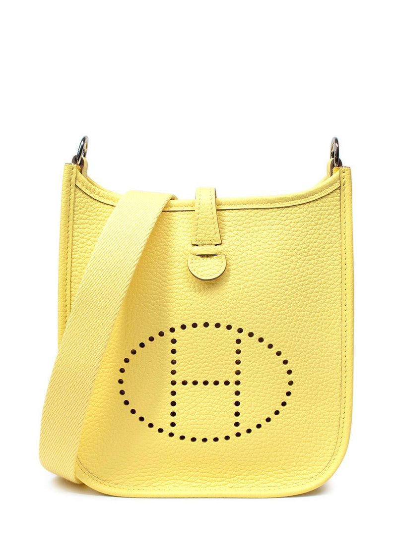 Hermes Mini Evelyn Limoncello with Palladium Hardware