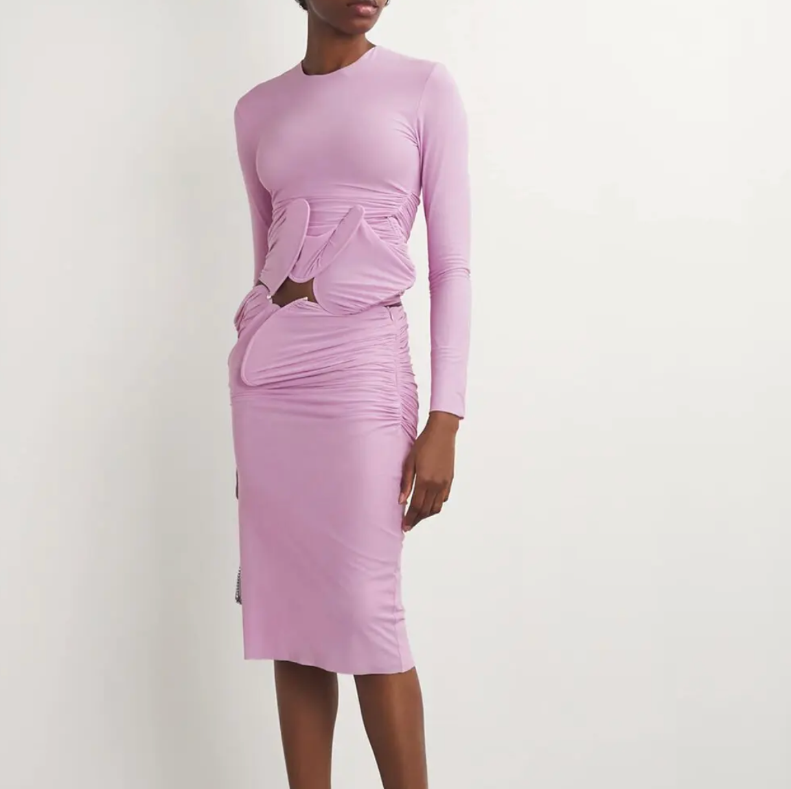Venus Looped Ruched Stretch Jersey Top