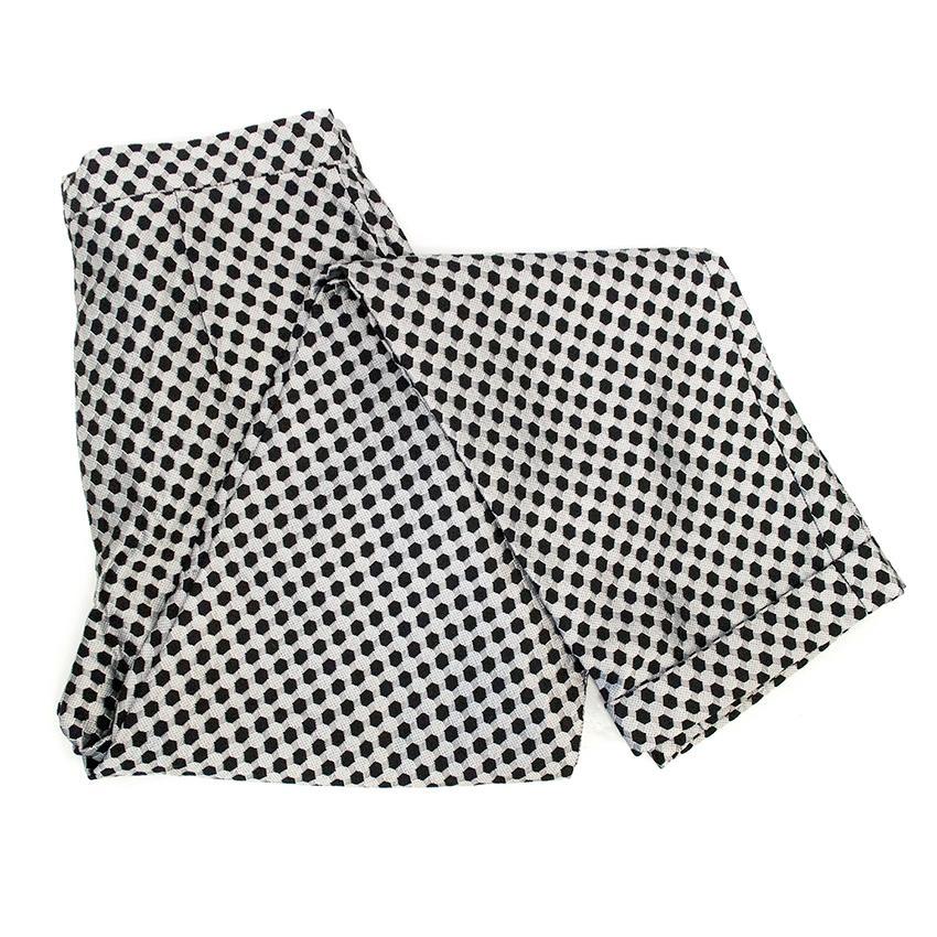 Osman black and silver honeycomb trousers