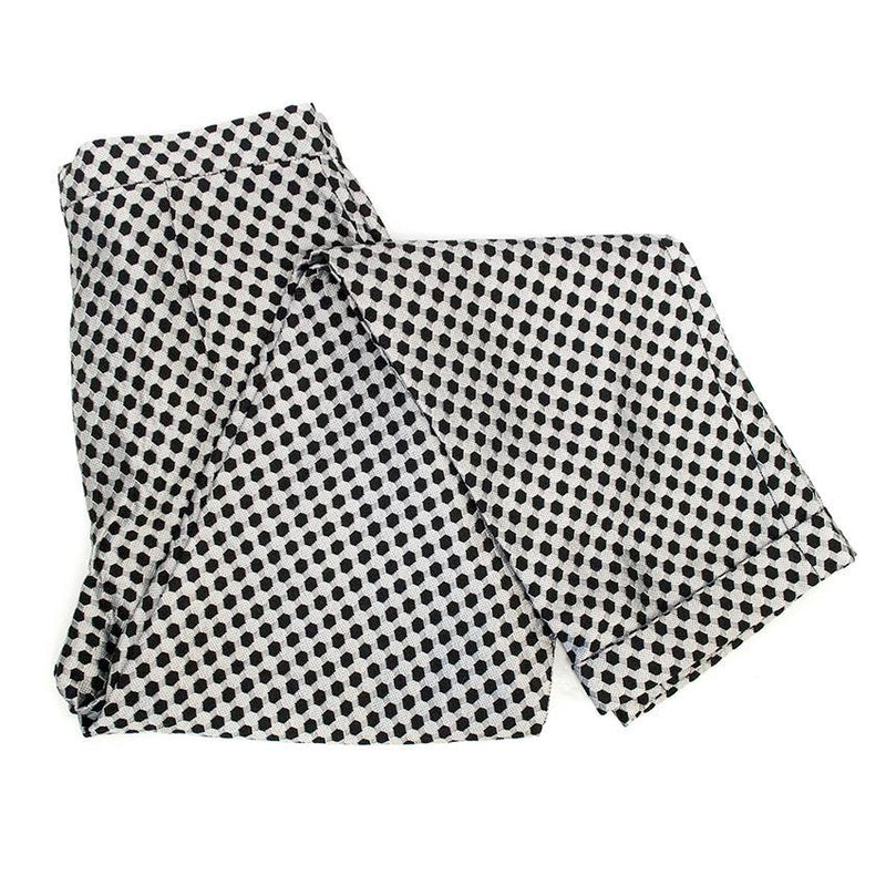 Osman black and silver honeycomb trousers