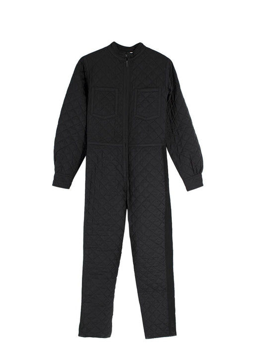 Dior Black Quilted Zip Front Jump Suit