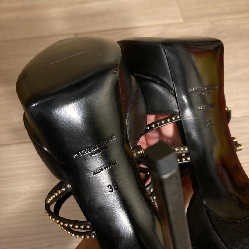 Saint Laurent Janis Studded Wrap Sandals