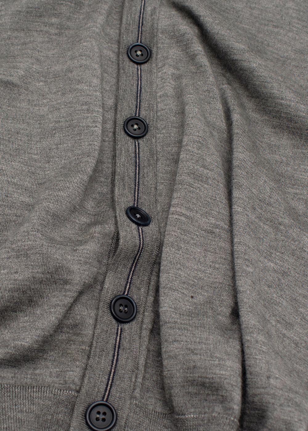 Brunello Cucinelli Grey Cashmere Blend Sweater Vest