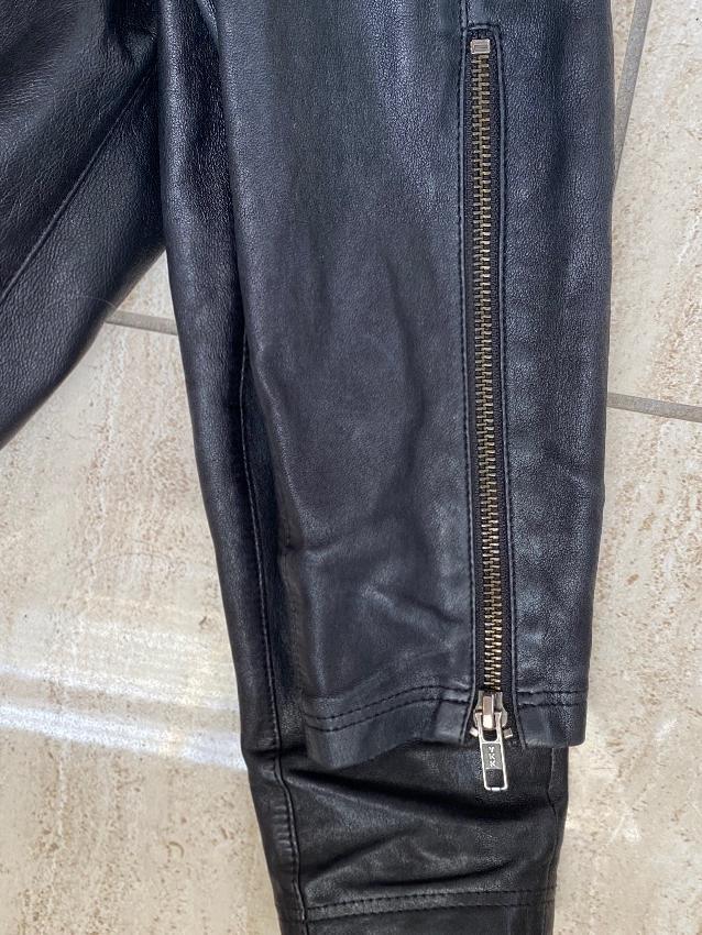 Givenchy Black Leather Biker Pants