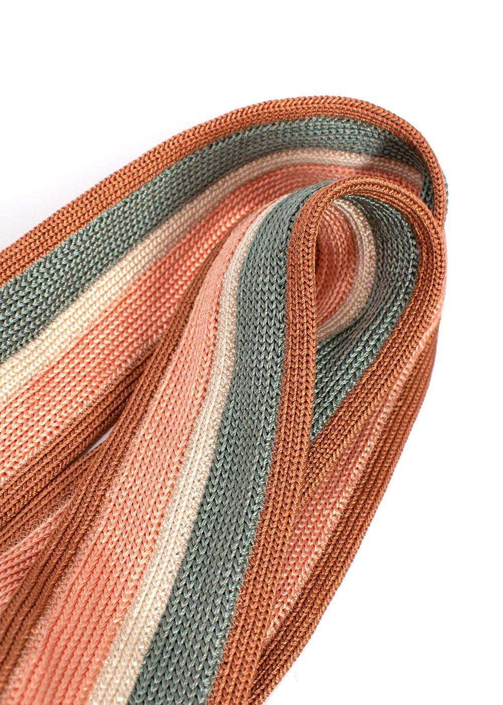 Forte Forte Pink Toned Striped Knit Belt