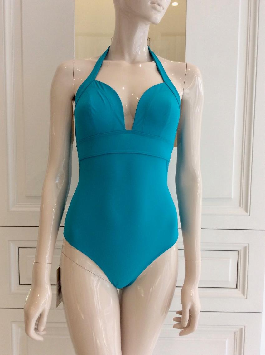 Carizzi Turquoise One-Piece Halterneck Swimsuit