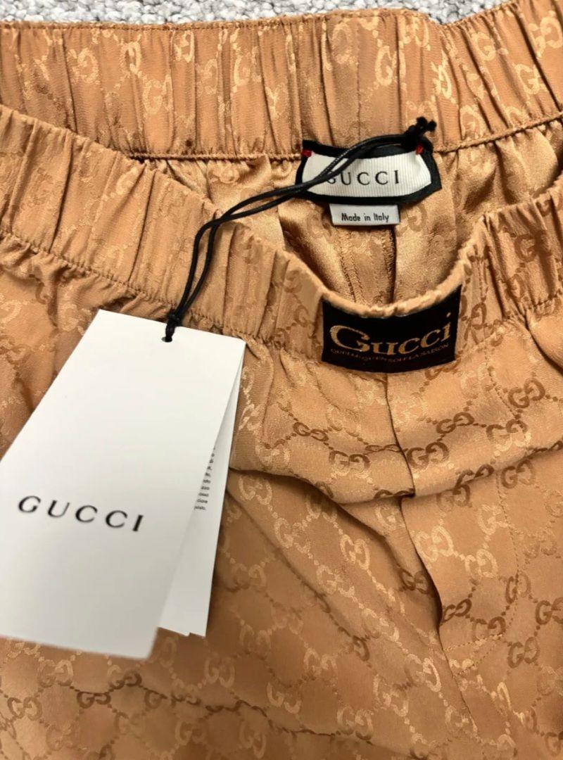 Gucci GG Print Silk Shorts