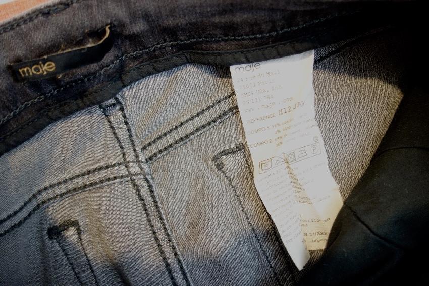 Maje Grey Low Rise Skinny Jeans