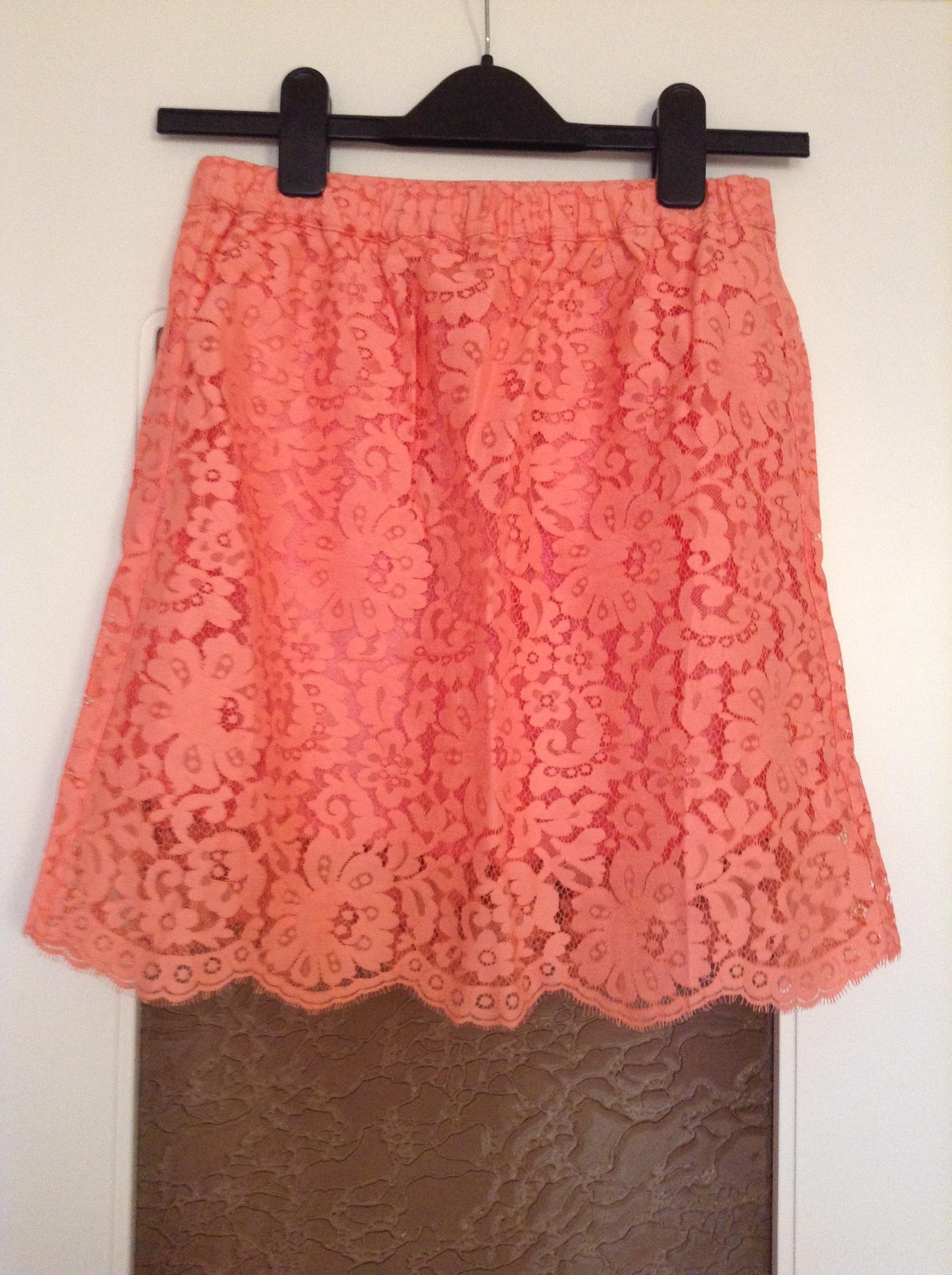 Gold Hawk garden lace silk skirt