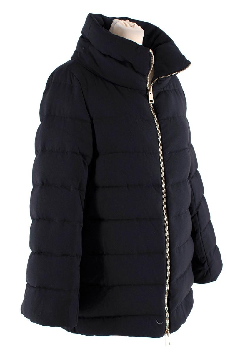 Herno Black Twill Padded Quilted Jacket