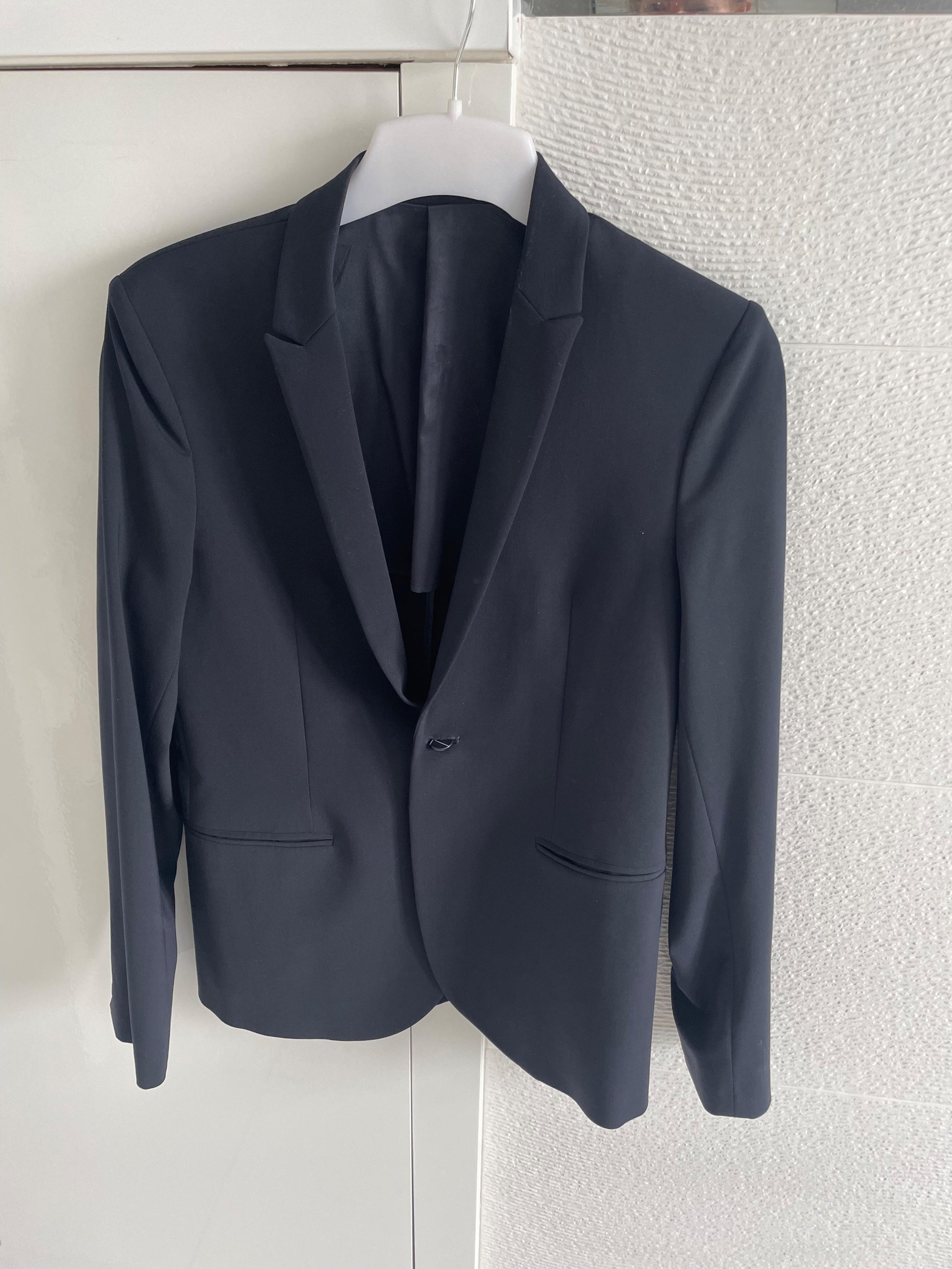 Navy Blue Single Breasted Blazer