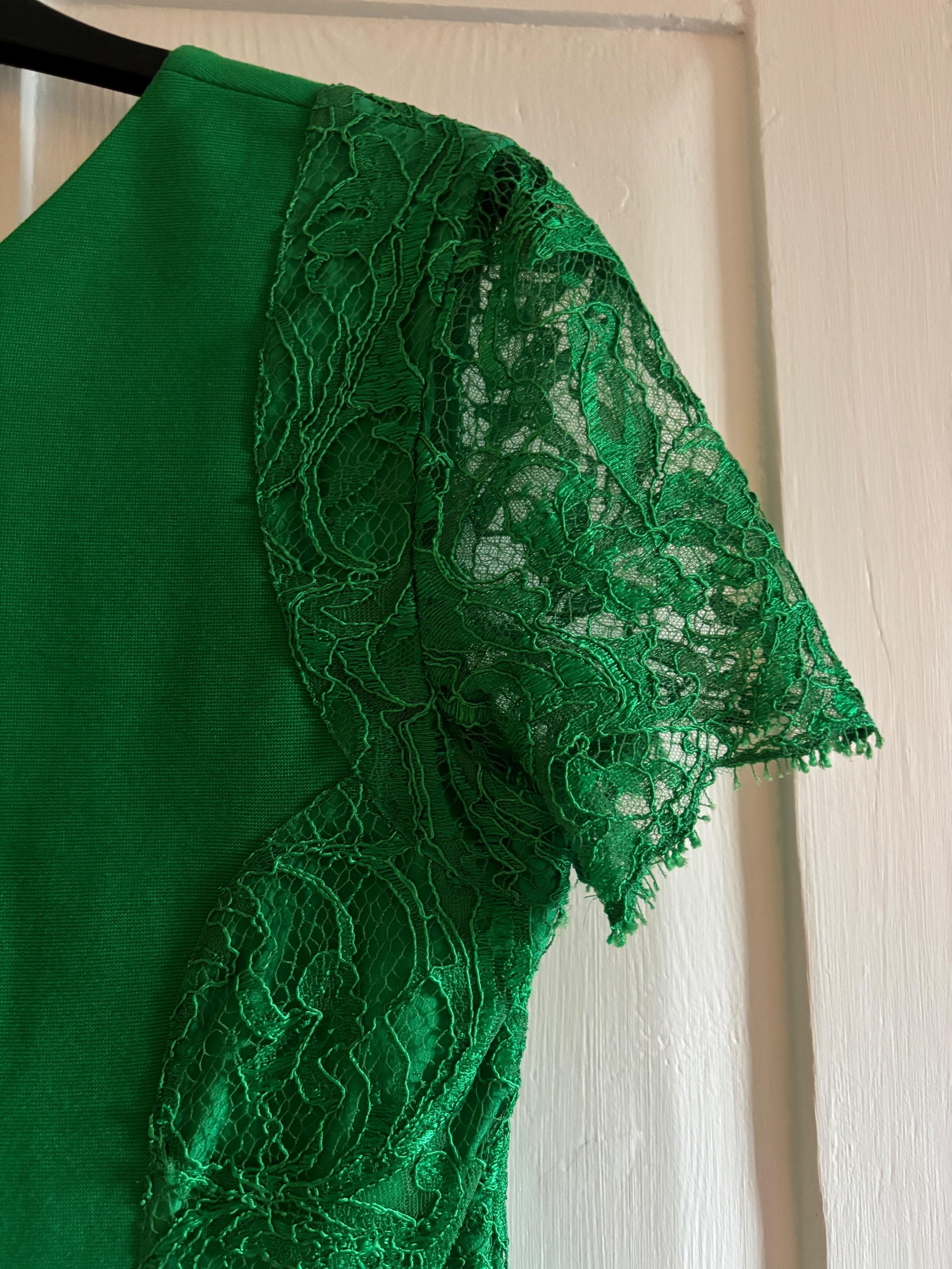Pucci Emerald Green Lace Trim Dress