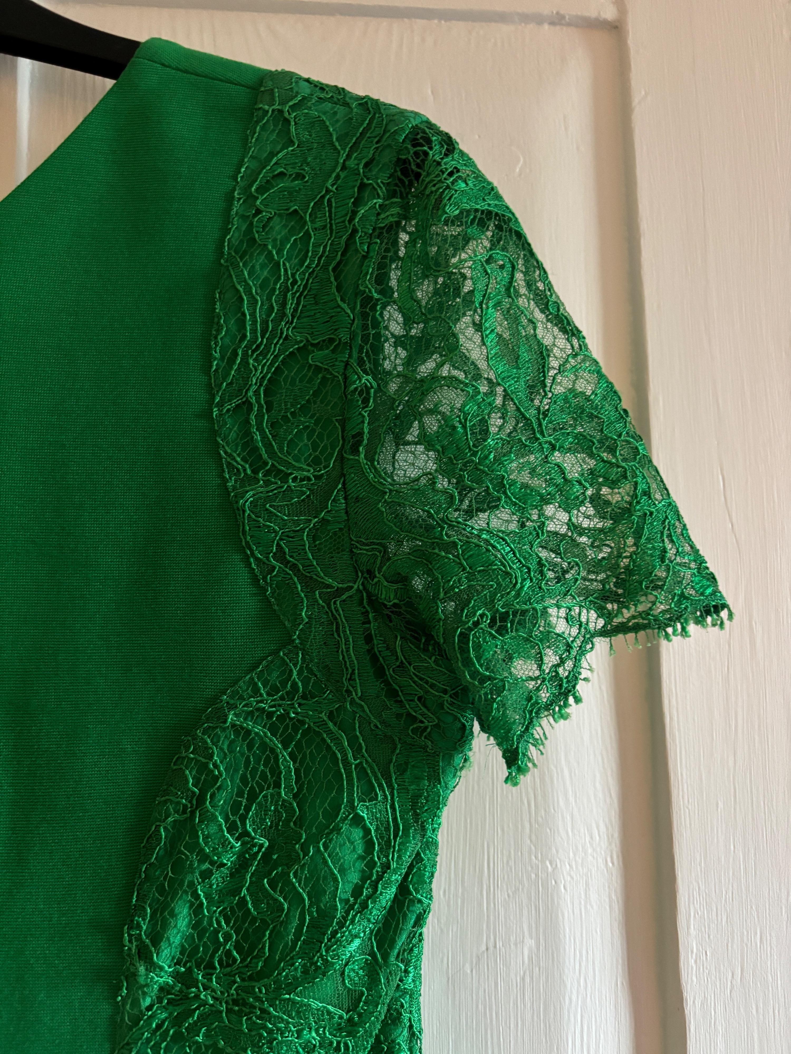 Pucci Emerald Green Lace Trim Dress