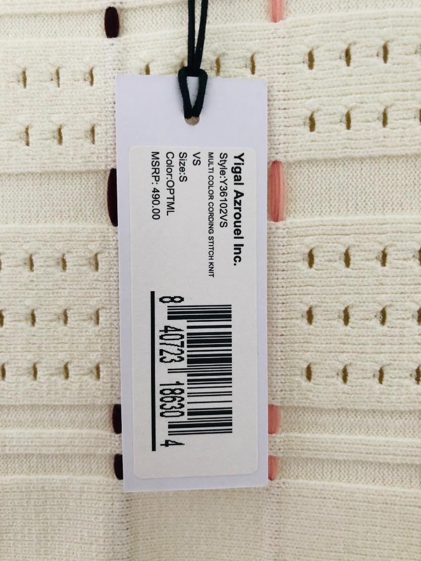 Yigal Azrouel cream knit top