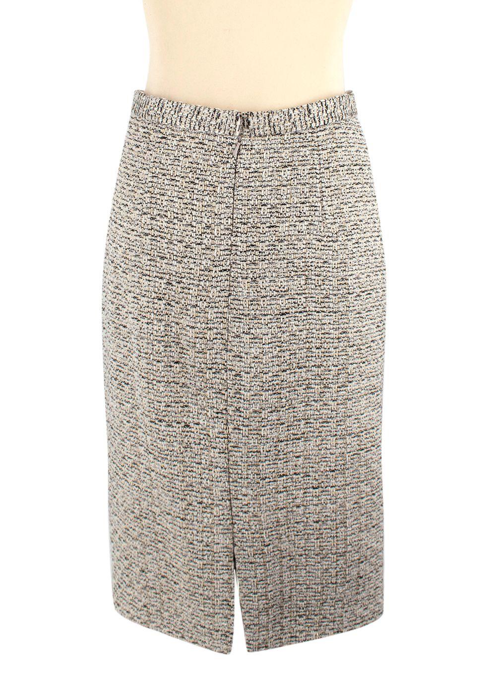 Mikael Aghal Grey Tweed Jacket and Pencil Skirt