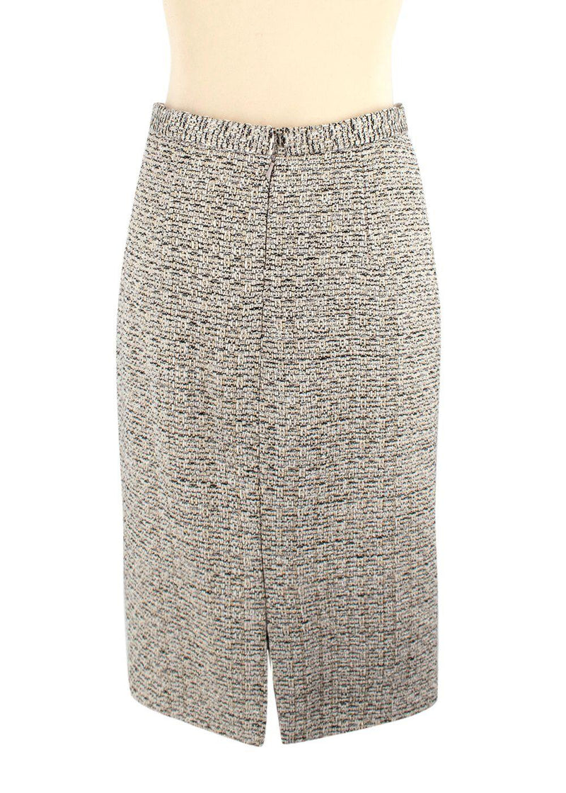 Mikael Aghal Grey Tweed Jacket and Pencil Skirt