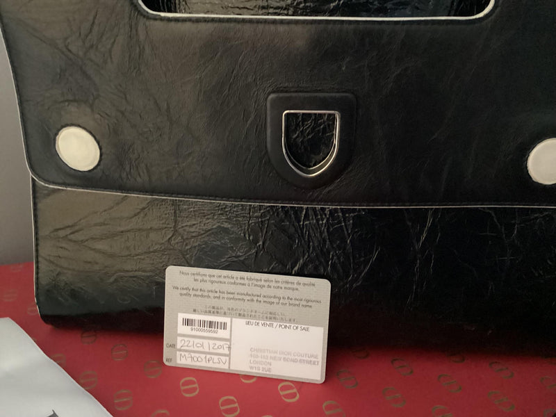 Crinkled Black Lambskin Diorever Bag