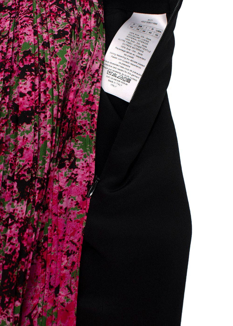 Christian Dior Pink Pleated Asymmetric Silk Skirt