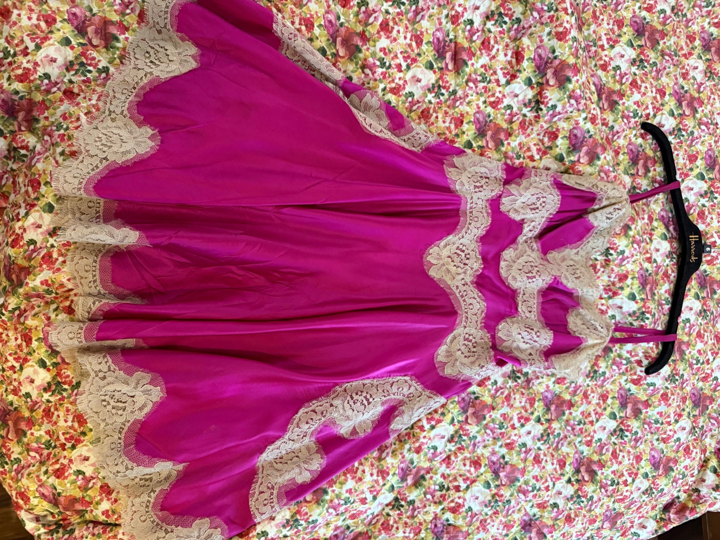 Pink Silk And Lace Dress