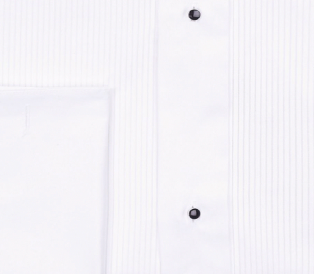 Canali White Pleated Dress Shirt