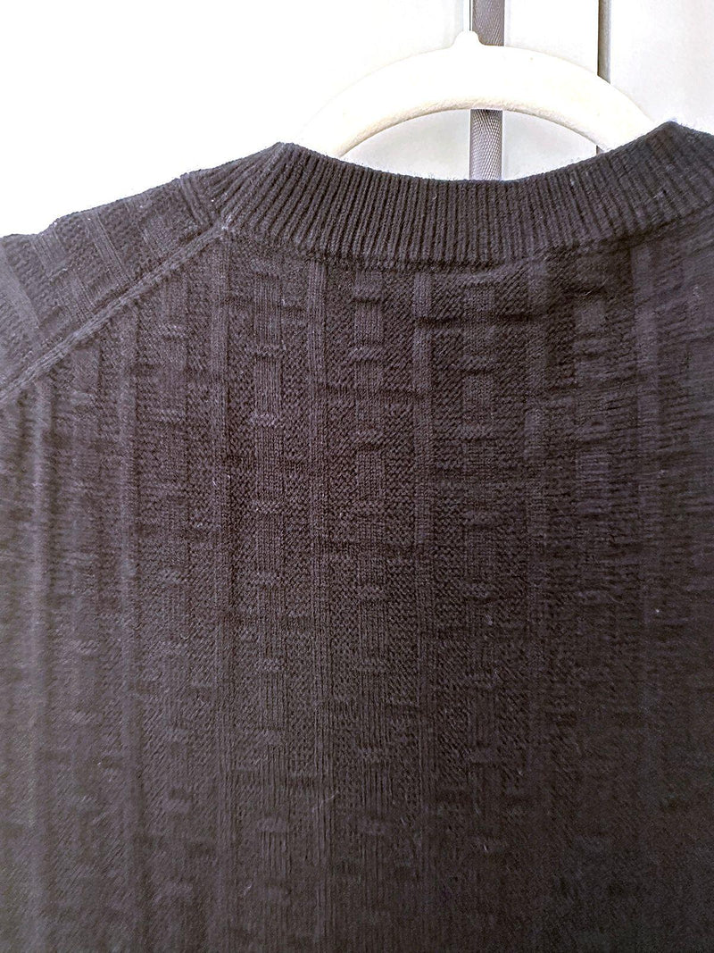 Hermes Black H Embossed Wool Dress