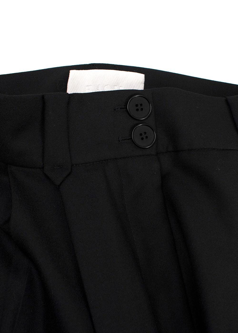 Racil Classic Black Wool Suit Trousers
