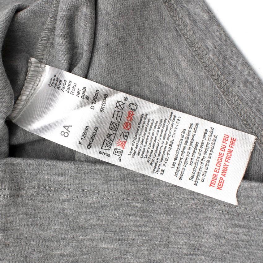 Lili Gaufrette Grey Long Sleeve Kitten Pocket T-Shirt