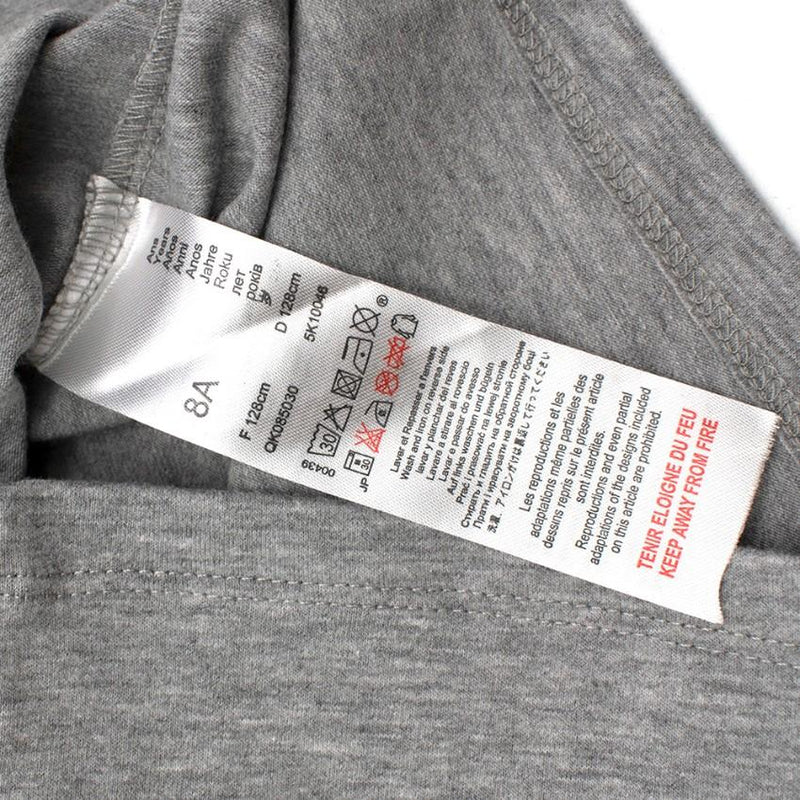 Lili Gaufrette Grey Long Sleeve Kitten Pocket T-Shirt