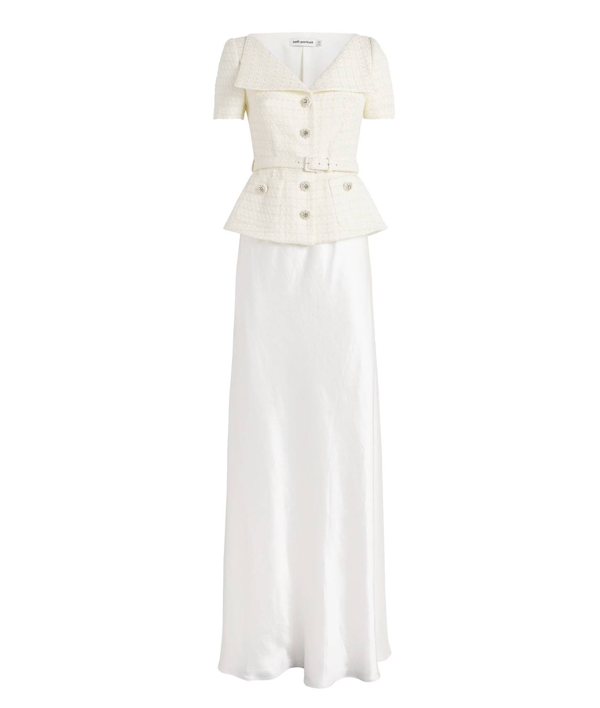 Self-Portrait Tailored Belted Maxi Dress