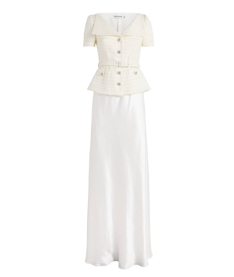 Self-Portrait Tailored Belted Maxi Dress