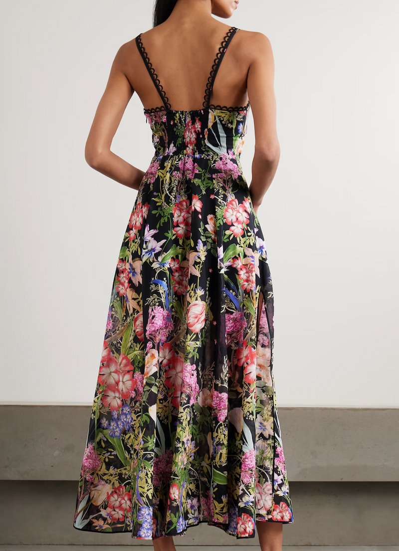 Charo Ruiz Iraso Floral-print  Voile Maxi Dress