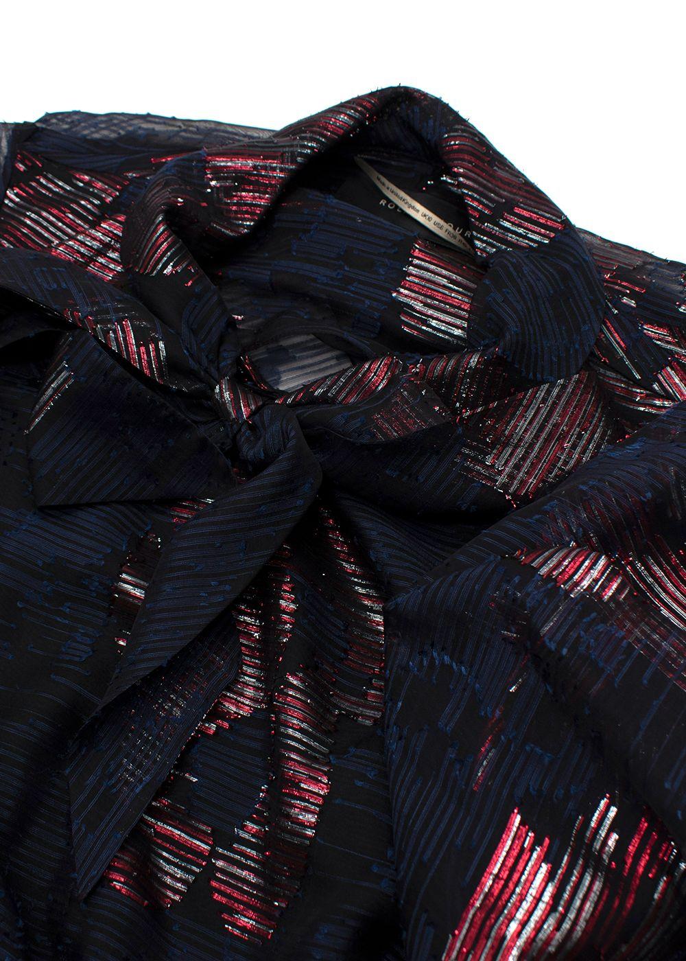 Roland Mouret Dana Cutout Metallic Fil Coupé Silk-blend Chiffon Dress