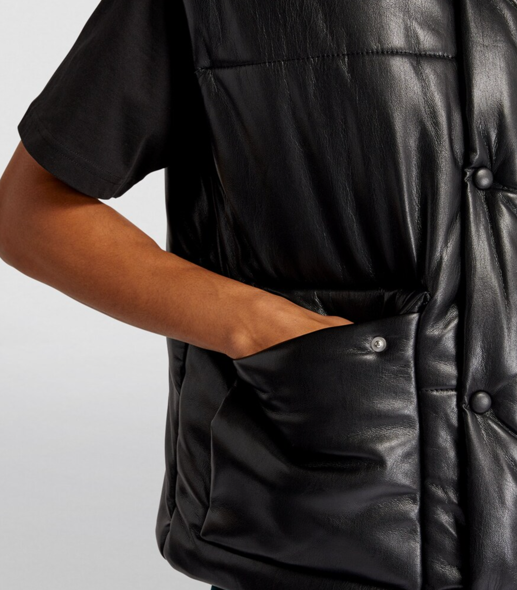 Nanushka Vegan Leather Jovan Puffer Gilet