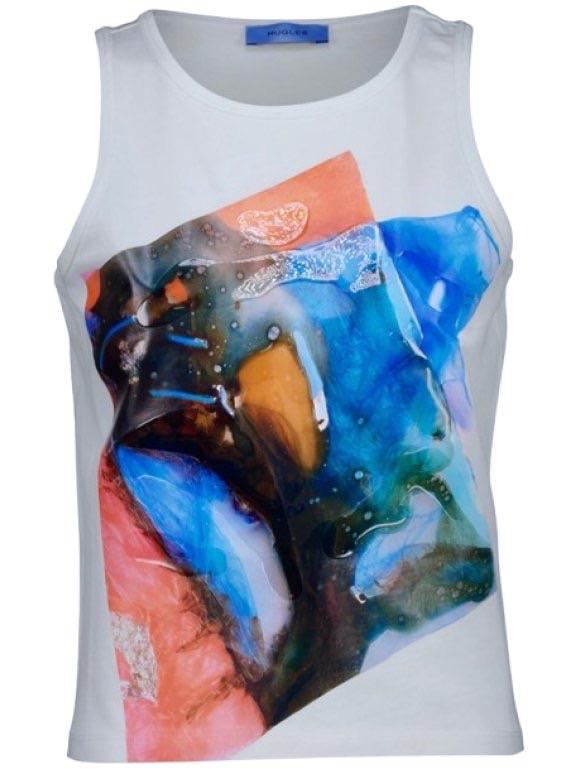 Mugler Printed Cotton Tank Top