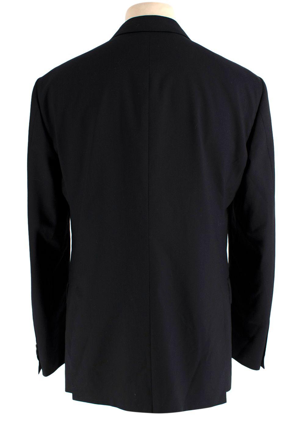 Pal Zileri Black Single Breasted Wool Blazer