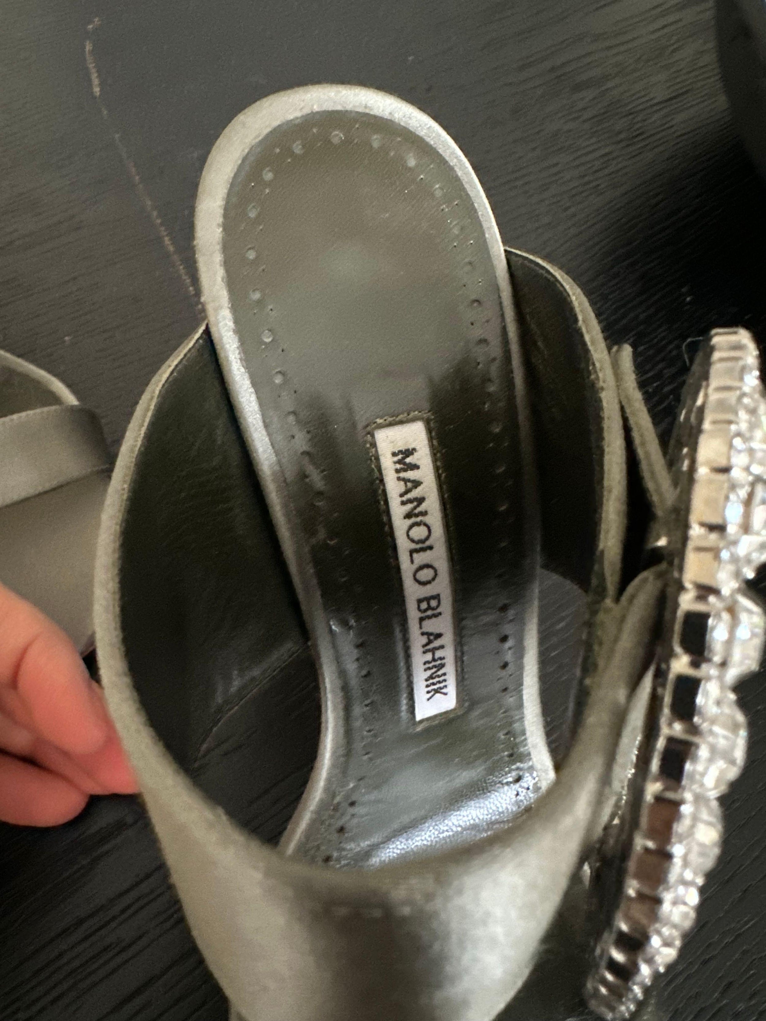 Manolo Blahnik Fibiona satin sandals
